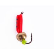 Мормышка безнасадочная ЯМАН «Гвоздешарик» красный, d-2 мм, вес 0,45 г, шарик латунный