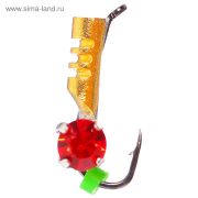 Мормышка вольф Столбик золото с рисками+страза, 0,4 г, d=2 мм