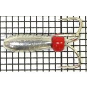 Мормышка вольф Helios Чёртик тройник с отв и бисер d3 0,65гр Sil