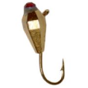 Мормышка вольф. W Spider Капля с ушком, с больш.гранями, с камнем 3,0мм, 0,41гр, с камнем Go