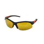 Очки поляризационные CONDOR, модель PO10009X, цвет чёрный с красными накладками