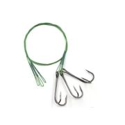 Поводок стальной NAMAZU 1х7 Nylon Coated Green,d-0,39мм,L-30см,с дв кр7826 Double №1,0test-18кг(уп3
