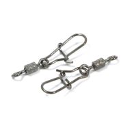Вертлюг с застежкой Namazu ROLLING RIBBED SWIVEL WITH NICE SNAP, цв. BN, р. 10, test-13 кг, катаный
