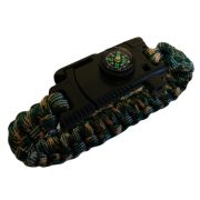 Браслет СЛЕДОПЫТ из паракорда со свистком, компасом, лезвием и огнивом, 26х2 см PF-PD-03