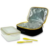 Ланч-сумка Арктика с контейнером и приборами, 2000 мл, черная, 020-2000-1