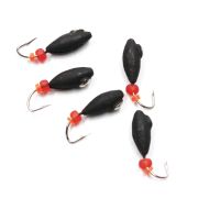 Мормышка вольф«ЯМАН»Овсинка с коронкой из никеля, d-4 мм, вес 1,0 г, бисер и кембрик, цв. флуор