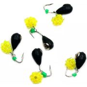 Мормышка вольф. безнасадочная «ЯМАН» Капля с отв. с коронкой из никеля, d-3 мм, вес 0,5 г