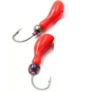 Мормышка литая ЯМАН «Мотылек», вес 0,5 гр., кр. Kumho №57, цв. фц. красный