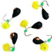 Мормышка вольф. безнасадочная «ЯМАН» Капля с отв. с медной коронкой, d-4 мм, вес 1,1 г, икр