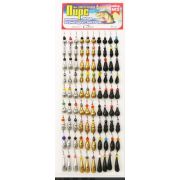 Мормышка литая на плойках из «Набора № 3Л» безнасадка с бисером (90 шт./1шт.)