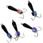 Мормышка вольф. безнасадочная «ЯМАН» Черт с петлей (длинный), d-2 мм, вес 0,5 г, кубик хамелеон