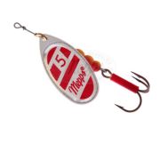 Блесна Mepps AGLIA White/Red, 5, вращающаяся, SILVER