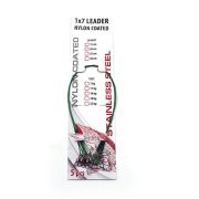 Поводок стальной NAMAZU Leader 1х7 Nylon Coated Green, L-25см, test- 11 кг