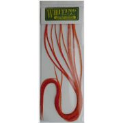 Перо из седла петуха Whiting Orange Grizzly