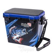 Ящик рыболовный Helios ICE FISHING 19 л, зимний, односекц, цвет синий