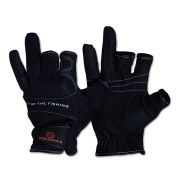 Перчатки Kosadaka Fishing gloves-21 неопр.,обрез. 3 пал., черн., р-р XL