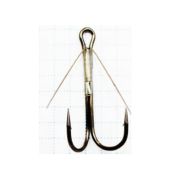 Крючок KOI «WEEDLESS DOUBLE HOOK», размер 1/0 (INT), цвет BN, двойник незацепл (5 шт.)