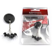 Стопор Namazu с вертлюгом ROLLING SWIVEL PEARL BEADS AND OLIVE RUBBER STOPPER,р.L (уп.4шт),N-FT-RSOL