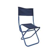 Стул СЛЕДОПЫТ складной бол. со спин 420х490х940мм,труба сталь 25х1мм(рипстоп т.син.), PF-FOR-S05