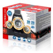 Фонарь Ultraflash налобный E1333 (акк.2x18650) 3св/д 4W(300lm) 250м, фокус, 4 реж, металл/черный