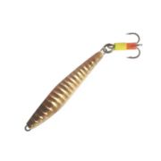 Блесна вертикальная «ЯМАН» Пиявка большая с тройником, размер 40 мм, вес 4 г, цвет никель