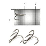 Крючок KOI «SLENDER ROUND TREBLE», размер 16 (INT), цвет BN, тройник (5 шт.)