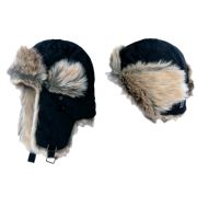 Шапка Alaskan с меховой отделкой (B346) Черная