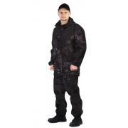 Костюм «ГОРКА-ГОРЕЦ» куртка/брюки, цвет: кмф «КМФ чёрный» / чёрный, ткань: Грета (56-58, 170-176)