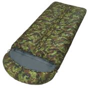 Мешок спальный COMFORT 600 КМФ, одеяло с подголовником, 200+40*100, Oxford 150, Taffeta