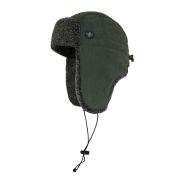 Шапка «Енот» унисекс утепленная, оливковая (53-54)