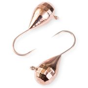 Мормышка вольф. W Spider Капля с ушком мелкая грань гальваника 4,0мм, цв. Cu