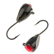 Мормышка вольф. W Spider Капля с ушком эребус с кам. 4,0мм, 0,90гр, BN