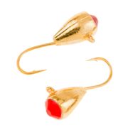 Мормышка вольф. W Spider Капля с ушком эребус с кам. 4,0мм, 0,90гр, GO