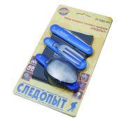 Набор складных столовых приборов СЛЕДОПЫТ, в чехле (ложка, вилка, нож) на блистере, PF-CWS-P51