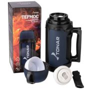 Термос TONAR HS.TM-041 1400ML (крышка-кружка с ручк, доп.пл.чашка, скл.ручки, ремень)