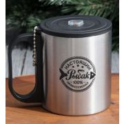 Термокружка «Настоящий рыбак» с компасом 200 мл