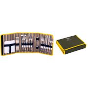 Набор стол. принадлеж. CONDOR на 4 персоны TWPB-33001P45. Приборы, раздел. доска, Цвет олива