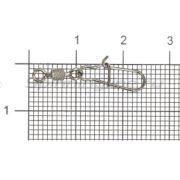 Вертлюг с застежкой Namazu ROLLING RIBBED SWIVEL WITH NICE SNAP, цв. BN, р. 7, test-23 кг