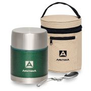 Термос Арктика бытовой, вакуумный, с широким горлом, в чехле, 600 мл, 306-600