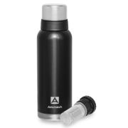 Термос Арктика бытовой вакуумный (для напитков), 1200 мл, чёрный, с ситечком