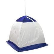 Палатка СЛЕДОПЫТ зимняя зонт, Oxford 210D PU 1000, S по полу 1,9кв.м, цв. синий/белый