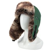 Шапка-ушанка СЛЕДОПЫТ DEFENDER мембрана, шиншилла, цв. зеленый, р-р XL