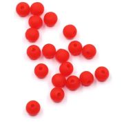 Бусина Namazu Soft Beads фидерная, PVC, круглая, d-5мм, цв. фц. красный (20шт)