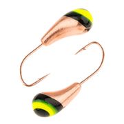 Мормышка вольф. W Spider Чесночинка с отверст. 2,5мм, 0,35гр, 1-Cu гальваника с покраской