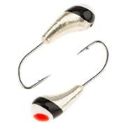 Мормышка вольф. W Spider Чесночинка с отверст. 2,5мм, 0,35гр, 1-Sil гальваника с покраской