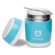Термос-бочонок Арктика бытовой, вакуумный, для еды, 380 мл, синий