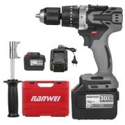 Дрель акк nanwei (15-21V, Li-ion, 30A/2000 mah,2акк., ЗУ)