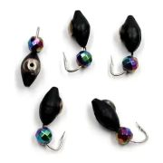 Мормышка вольф.безнасадочная «ЯМАН»Овсинка с корон.из никеля,d-3мм,вес 0,7г,кристалл хамелео