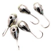 Мормышка вольф«ЯМАН»Капля с фосф. с отв, р.3,5, вес 0,60 цв.никель