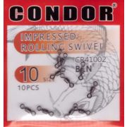 Вертлюг CONDOR Impressed Rolling swivel, цв. Black Nikel, р. 10